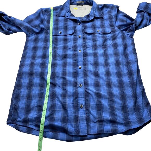 EDDIE BAUER Travex Blue Plaid Classic Fit Button Up Shirt XS Womens Outdoor - Picture 9 of 10